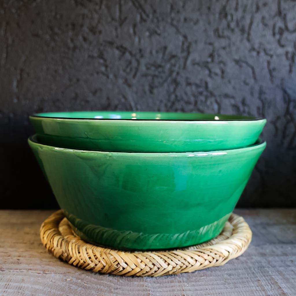 Spanish Straight Sided Bowl - Green