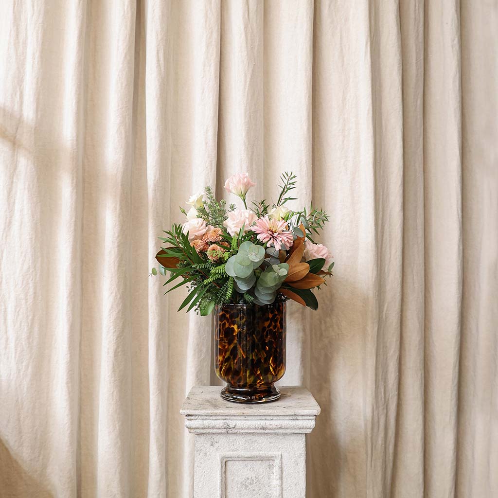 Tortoise Shell Hurricane Vase