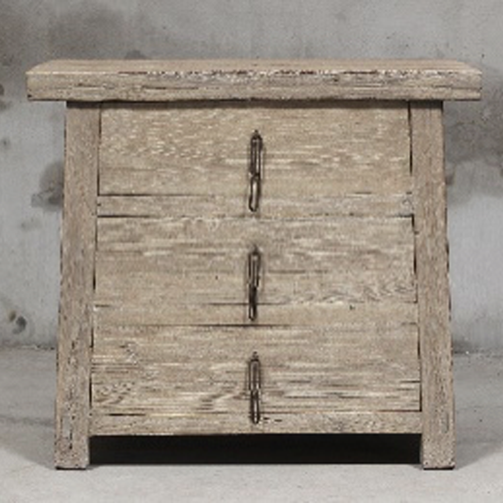Shanxi Elm Three Drawer Cabinet
