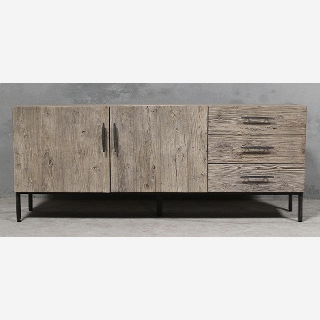 Elm Two Door Three Drawer Cabinet