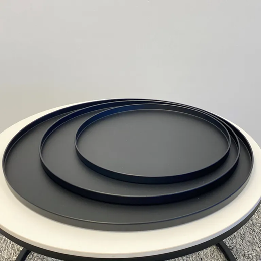 Bianca Black Metal  Tray