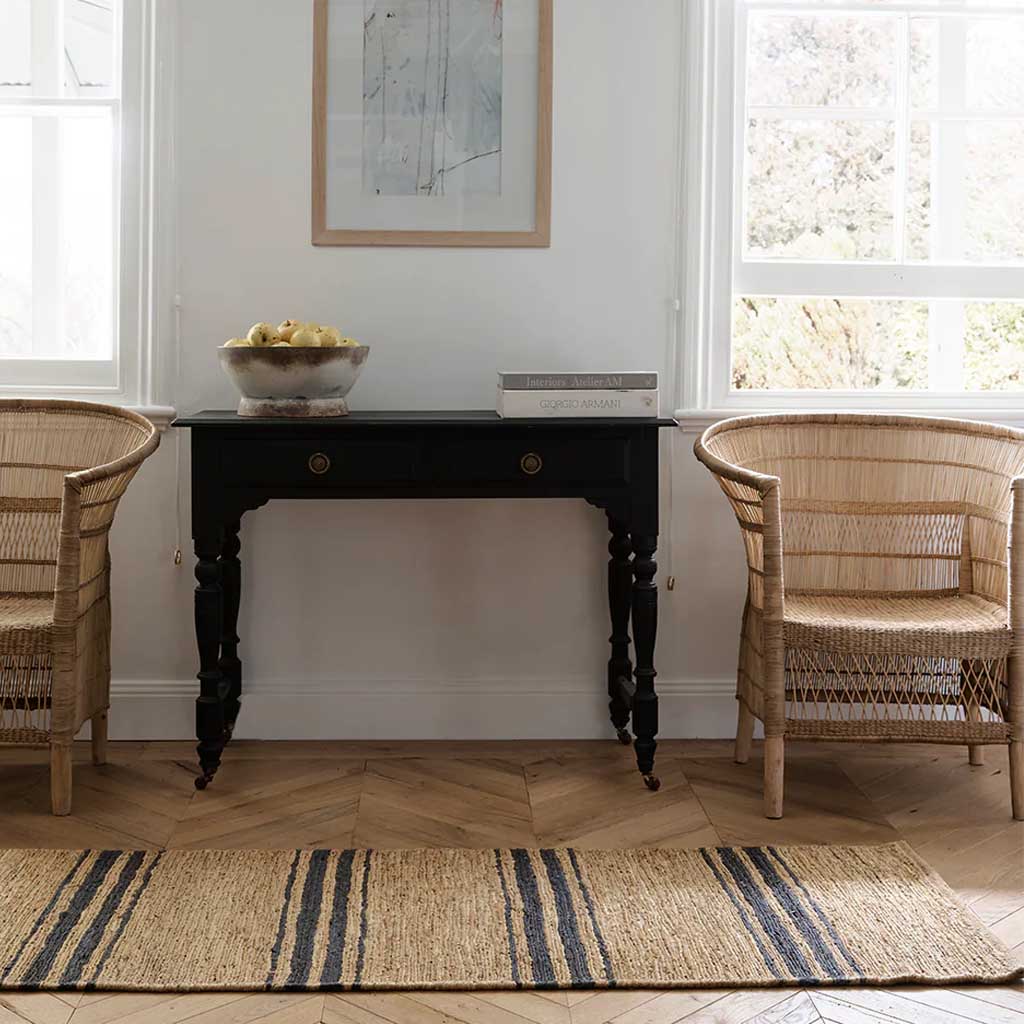 Armadillo River Ticking Runner Rug