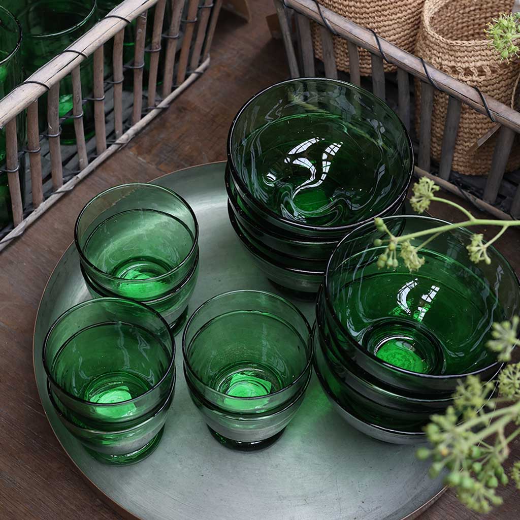 Beldi Glass Bowl - Green