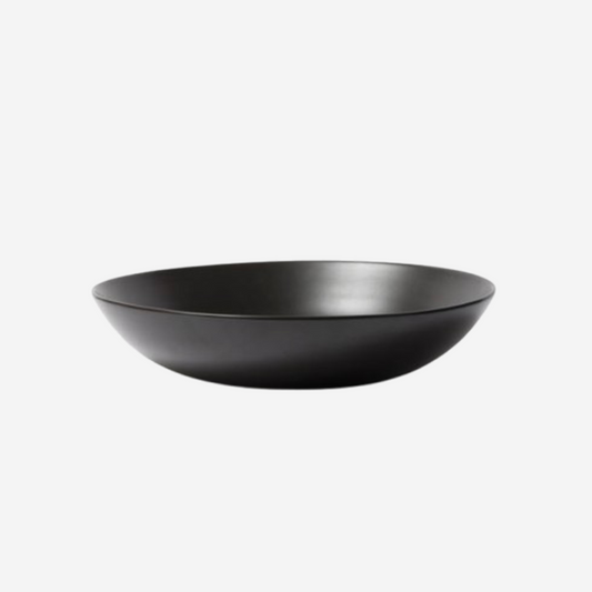 Stoneware Low Bowl Matte Black