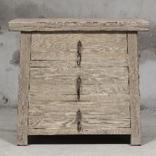 Shanxi Elm Three Drawer Cabinet