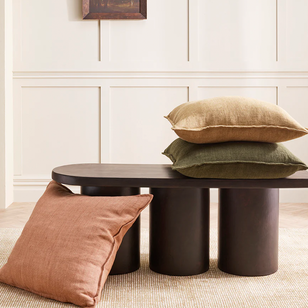 Flaxmill Cushion -Clay