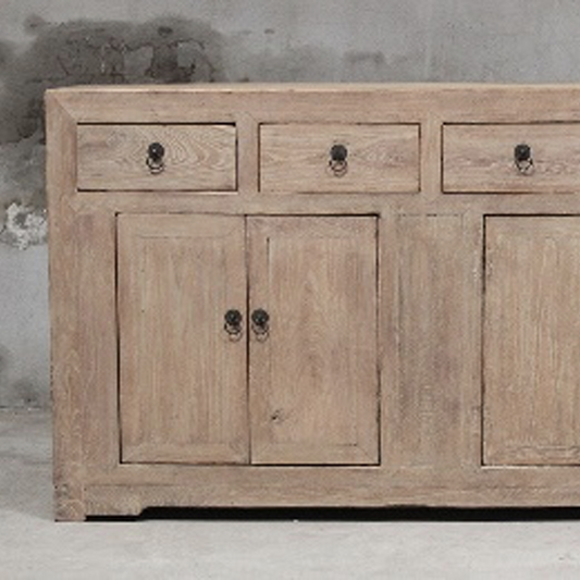 Elm Four Drawer Four Door Cabinet