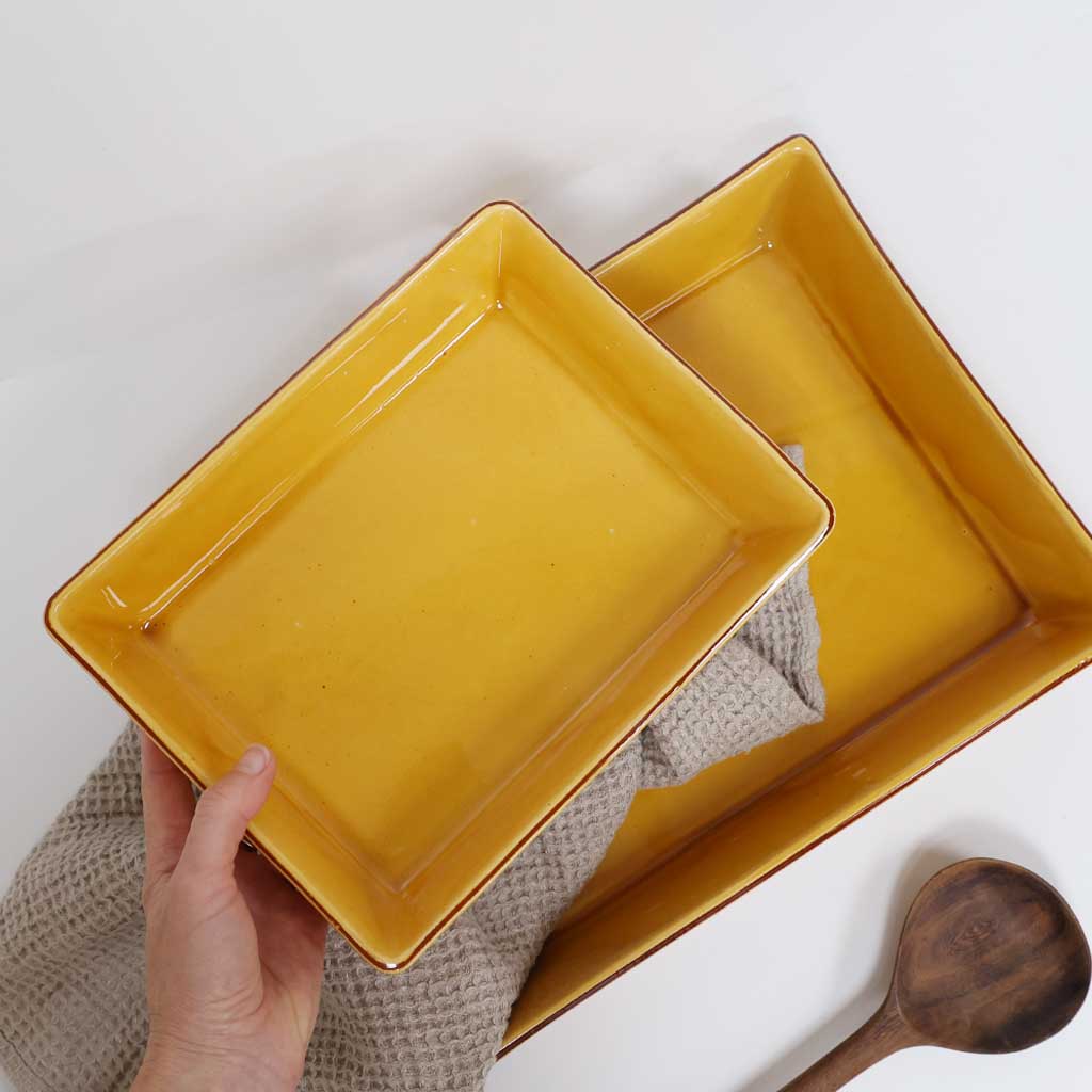 Spanish Rectangle Baking Dish - Gold