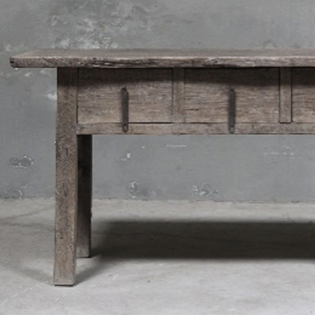 Elm Three Drawer Table