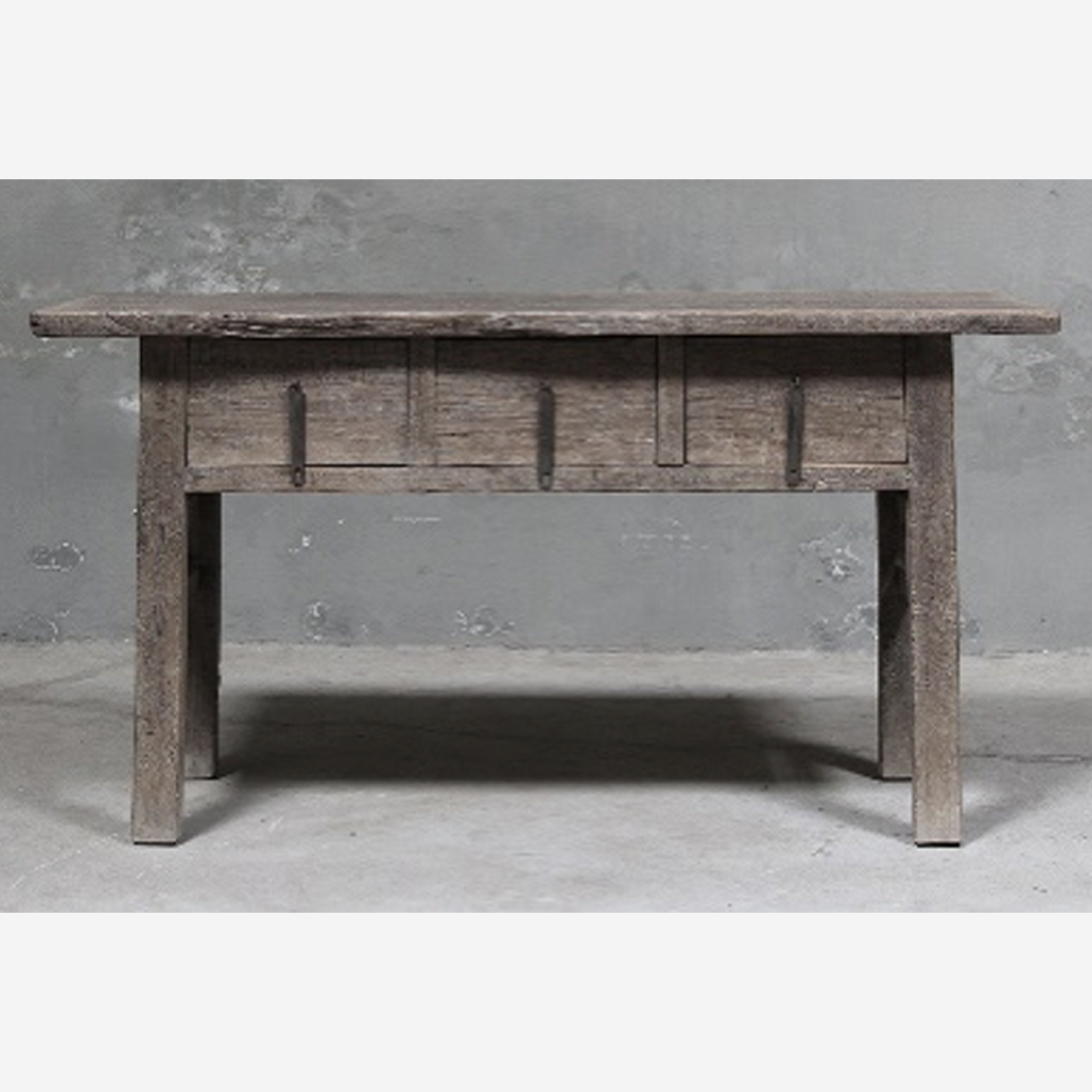 Elm Three Drawer Table