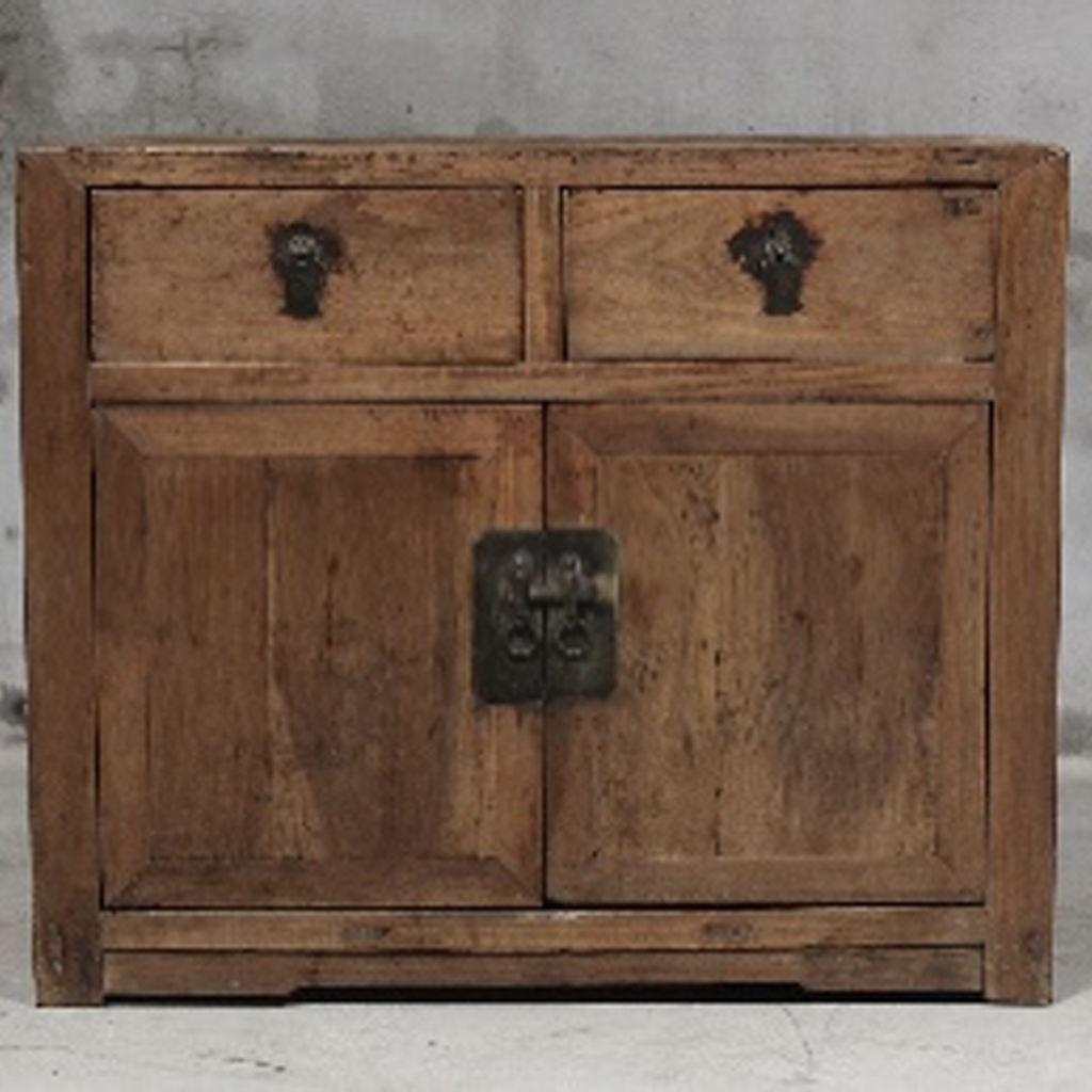 Walnut Two Drawer Two Door Cabinet