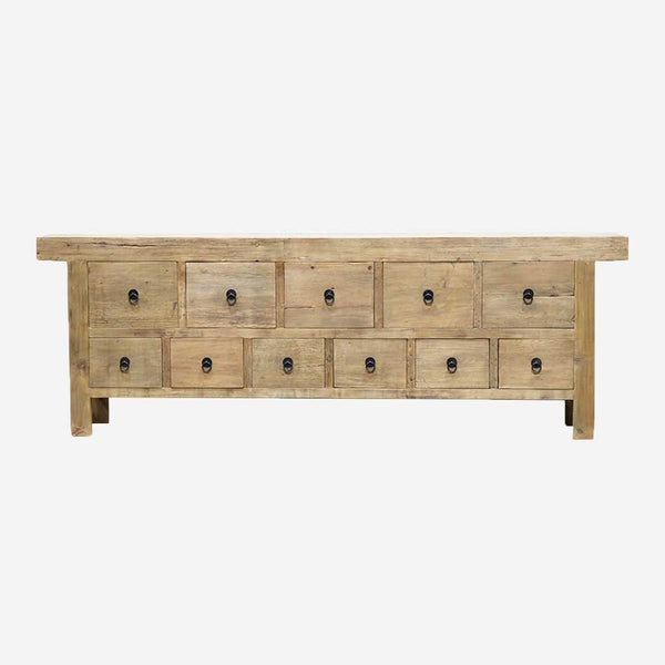 Created with a deliberate distressed finish, the 11 Drawer Sideboard is right at home in both traditional or coastal settings