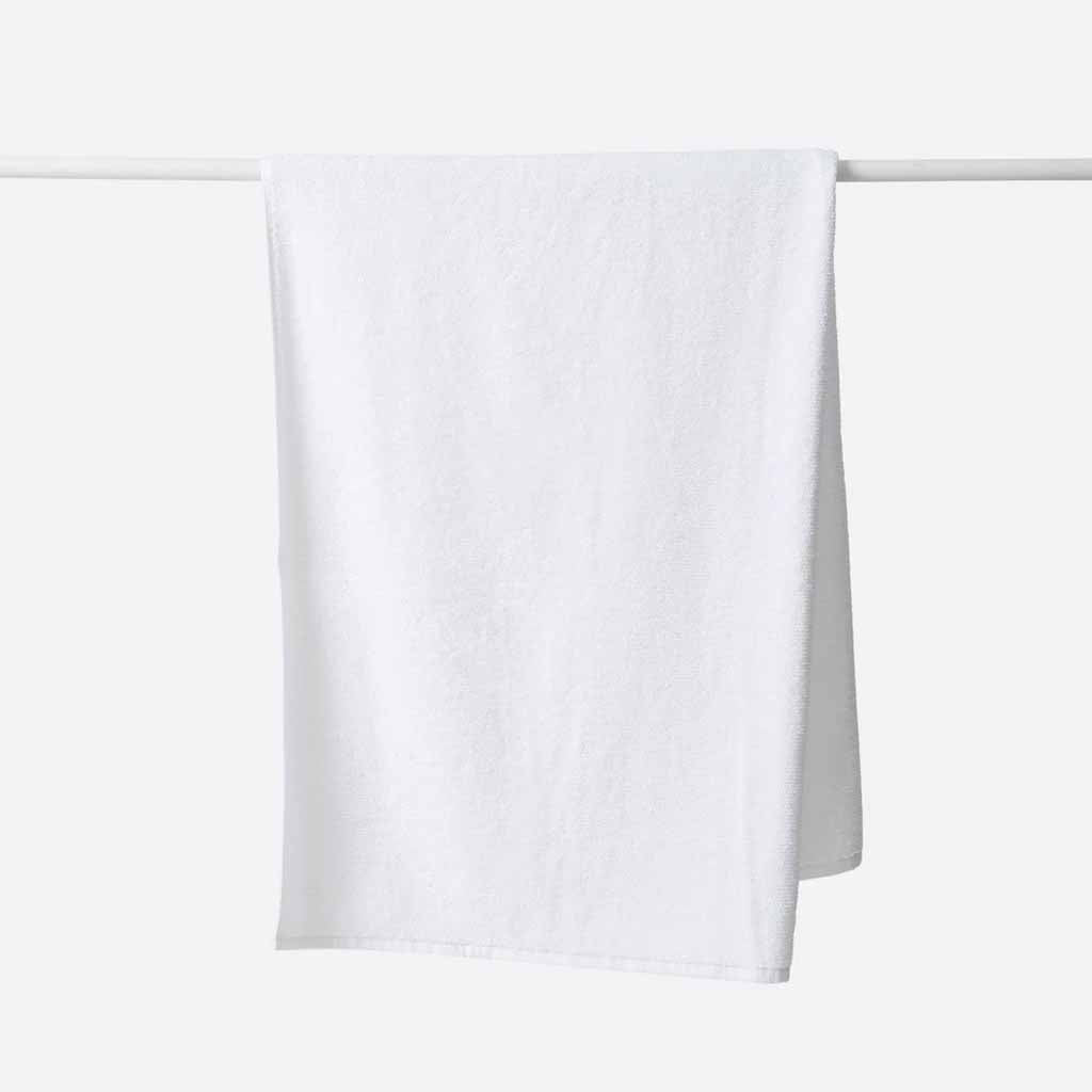 Lanes Border Bath Towel White