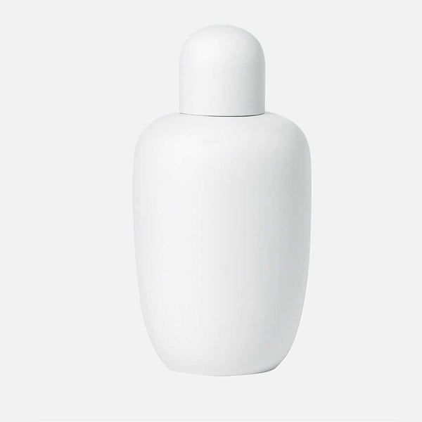 Designed in Copenhagen, the handmade Apothecary Vase is a sleek and beautiful piece that adds an eye-catching touch of elegance. Both decorative and functional, the vase is a 2-part set, consisting of the actual vase and a complementary lid finished with a matte surface.