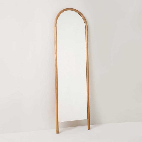 The Arc Full Length Mirror is equal parts practical and beautiful. The surface creates the illusion of space and adds light to a setting. It doubles as a statement piece of furniture with its elegant, modern design.